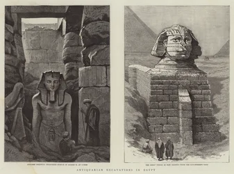Antiquarische Ausgrabungen in Ägypten